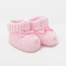 Pinky Knitted Baby Boots