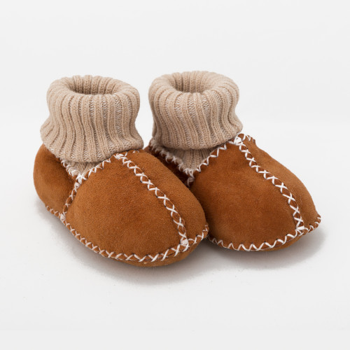 Brown Bear Leather Baby Boots 