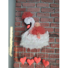 Pink Swan Διακοσμητικό Τοίχου